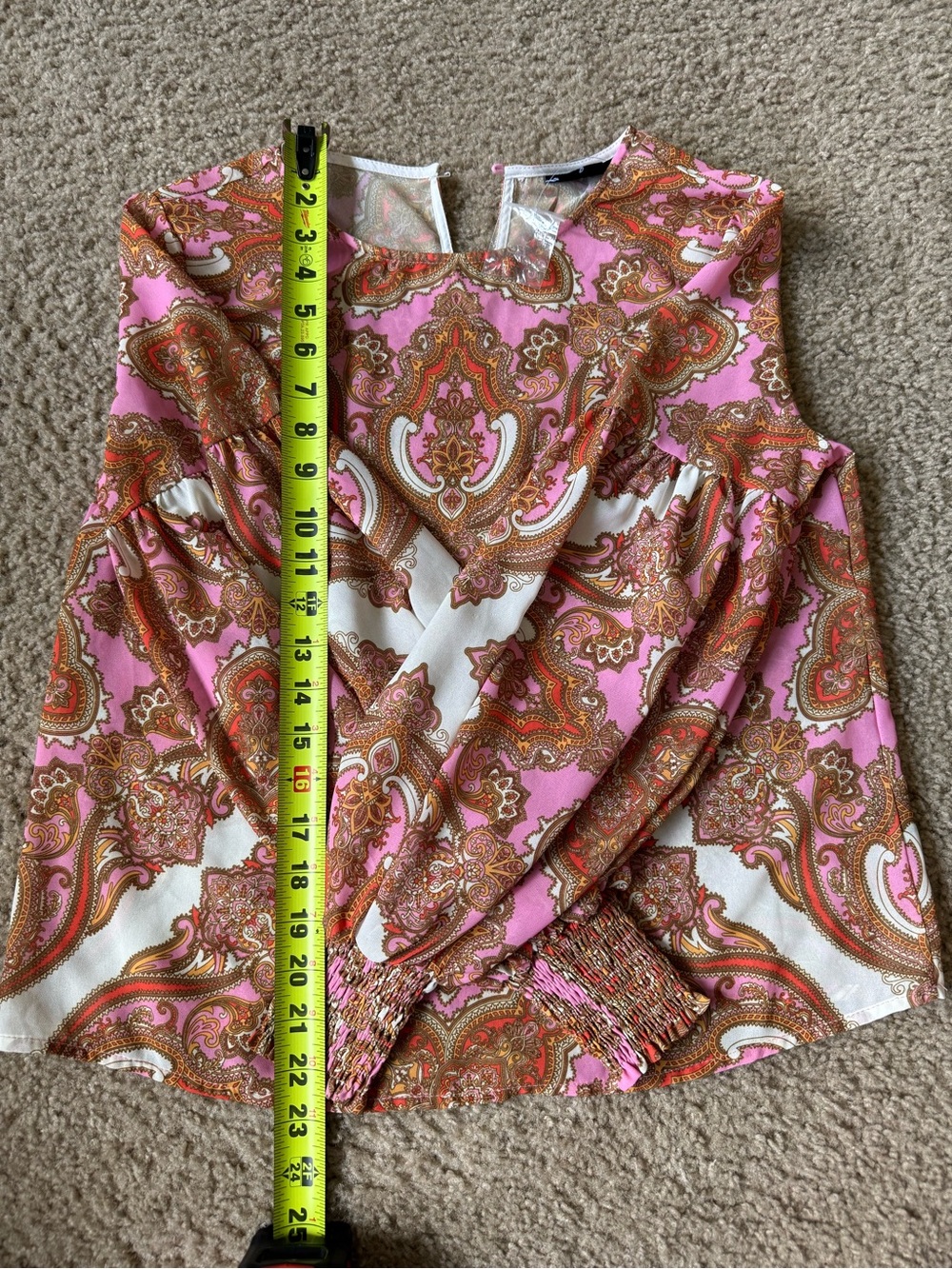VICI Pink Paisley Long Sleeve Blouse